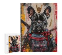 Samurai Bulldog Armor Art Print Puzzle 500 Pièces Educa Jouet en Bois Cadeau Unique Décoration Intérieure Jeu Éducatif Challenge Toy Adultes Et Enfants À Partir De 14 Ans 500 PCS