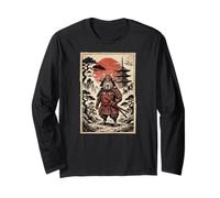 Samurai Capybara Japanese Vintage Funny Gifts Graphic Art Manche Longue
