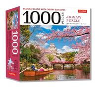 Samurai Castle with Cherry Blossoms 1000 Piece Jigsaw Puzzle: Cherry Blossoms at Himeji Castle (Finished Size 24 in X 18 in)