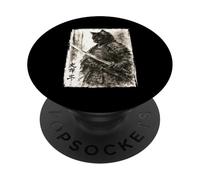 Samurai Cat - Chat Japonais Ukiyo-e Warrior Cat PopSockets PopGrip Adhésif