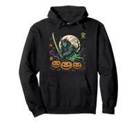 Samurai Cat Halloween Warrior Japanese Spooky Sweat à Capuche
