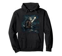 Samurai Cat Japanese Vintage Ukiyo-e Warrior Art Graphic Sweat à Capuche