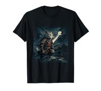 Samurai Cat Japanese Vintage Ukiyo-e Warrior Art Graphic T-Shirt
