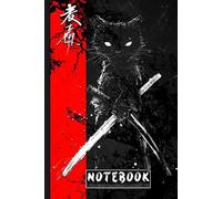 Samurai Cat Notebook: Japanese Ukiyo-e Sword Art, Ninja Cat Warrior Journal for Students, School, College, and Anime Aesthetic Fans