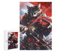 Samurai Cat Playing Violin Puzzle 1000 Pièces Educa Jouet en Bois Cadeau Unique Décoration Intérieure Jeu Éducatif Challenge Toy Adultes Et Enfants À Partir De 14 Ans 1000 PCS
