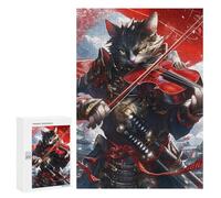 Samurai Cat Playing Violin Puzzle 1000 Pièces Educa Jouet en Bois Cadeau Unique Décoration Intérieure Jeu Éducatif Challenge Toy Adultes Et Enfants À Partir De 14 Ans 300 PCS
