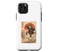 Samurai Cat Riding Chicken - Chat Japonais Ukiyo-e Warrior Coque pour iPhone 11 Pro