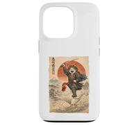 Samurai Cat Riding Chicken - Chat Japonais Ukiyo-e Warrior Coque pour iPhone 13 Pro