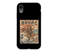 Samurai Cat Riding T-Rex Dinosaure Japonais Amoureux des Chats Coque pour iPhone XR