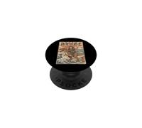 Samurai Cat Riding T-Rex Dinosaure Japonais Amoureux des Chats PopSockets PopGrip Adhésif