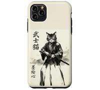 Samurai Cat Warrior Japanese Art Feline Katana Coque pour iPhone 11 Pro Max