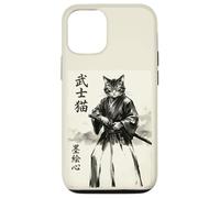 Samurai Cat Warrior Japanese Art Feline Katana Coque pour iPhone 12/12 Pro