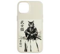 Samurai Cat Warrior Japanese Art Feline Katana Coque pour iPhone 14 Plus