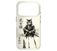 Samurai Cat Warrior Japanese Art Feline Katana Coque pour iPhone 17 Pro