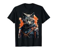 Samurai Cat Warrior Martial Arts Chat T-Shirt