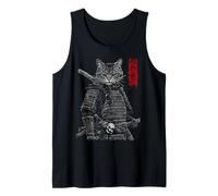 Samurai Cat Warrior Ukiyo Ink Artwork Soldat Cat Samourai Débardeur