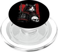 Samurai Cat Warrior Ukiyo Ink Artwork Soldat Cat Samourai PopSockets PopGrip pour MagSafe