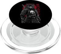 Samurai Cat Warrior Ukiyo Ink Artwork Soldat Cat Samourai PopSockets PopGrip pour MagSafe