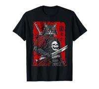 Samurai Cat Warrior Ukiyo Ink Artwork Soldat Cat Samourai T-Shirt