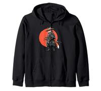 Samurai Fox Guerrier Japonais Ukiyo-e Coucher de Soleil Sweat à Capuche