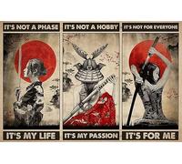 Samurai Girl Ce n'est Pas Une Phase, C'est Ma Vie Tapis De Porte Antidérapant Absorbant Paillasson Résistant Paillasson Exterieur pour Jardin Maison Entrée 40 X 60Cm