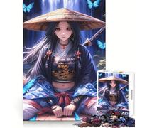 Samurai Guardian par The Jigsaw Puzzle pour Adolescents 1000 pièces Recall Upgrade Soothing Fun Clear Cut Wall Art Decor (38x26cm)
