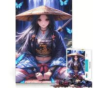 Samurai Guardian par The Jigsaw Puzzle pour Adolescents 1000 pièces Recall Upgrade Soothing Fun Clear Cut Wall Art Decor (38x26cm)