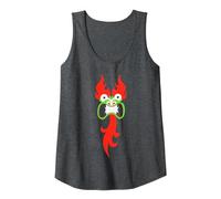 Samurai Jack Aku Face Débardeur, Femme, Chiné Foncé, XXL