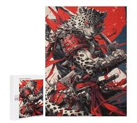 Samurai Leopard Warrior Puzzle 1000 Pièces Educa Jouet en Bois Cadeau Unique Décoration Intérieure Jeu Éducatif Challenge Toy Adultes Et Enfants À Partir De 14 Ans 500 PCS