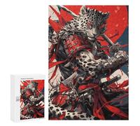 Samurai Leopard Warrior Puzzle 1000 Pièces Educa Jouet en Bois Cadeau Unique Décoration Intérieure Jeu Éducatif Challenge Toy Adultes Et Enfants À Partir De 14 Ans 300 PCS