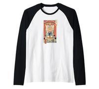 Samurai Lucky Cat - Japonais Ukiyo-e Art Style Manche Raglan