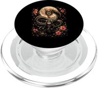 Samurai Ninja Cat Dragon Moon Art esthétique Japonais PopSockets PopGrip pour MagSafe