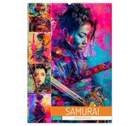 Samurai - Onna Bugeisha (Wandkalender 2026 DIN A2 hoch), CALVENDO Monatskalender: Erleben Sie jeden Monat die Pracht der legendären Kriegerinnen Japans in lebendigen und beeindruckenden Farben!
