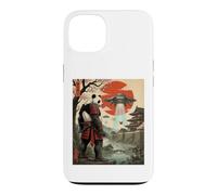 Samurai Panda UFO Alien Invasion Japonais Ukiyo-e Coque pour iPhone 13