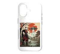Samurai Panda UFO Alien Invasion Japonais Ukiyo-e Coque pour iPhone 17