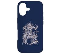 Samurai Playing Drums Rock Drummer Musician Band Coque pour iPhone 17