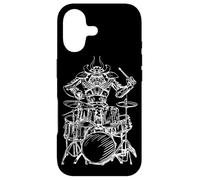 Samurai Playing Drums Rock Drummer Musician Band Coque pour iPhone 17