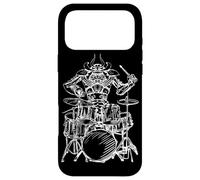 Samurai Playing Drums Rock Drummer Musician Band Coque pour iPhone 17 Pro Max