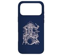 Samurai Playing Drums Rock Drummer Musician Band Coque pour iPhone 17 Pro Max