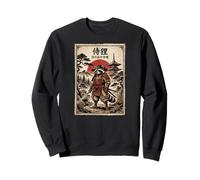 Samurai Raccoon Japanese Vintage Funny Gifts Graphic Art Sweatshirt