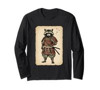 Samurai Raton Laveur Warrior Art Japonais Anime Raton Laveur Samouraï Manche Longue