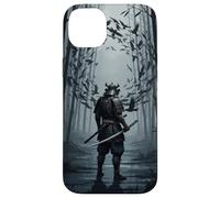 Samurai Raven Forest Case pour Fan d’Art Guerrier Japonais Coque pour iPhone 14 Plus