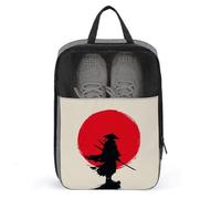Samurai Red Sun Sac à chaussures minimaliste pour voyage, usage quotidien, sac de rangement anti-poussière pour chaussures de golf