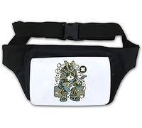 Samurai Rock Star Sac banane pour guitare électrique Solo Graphic Blanc