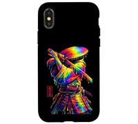 Samurai Ronin Warrior Chapeau de Paille Illustration Artistique Coque pour iPhone X/XS