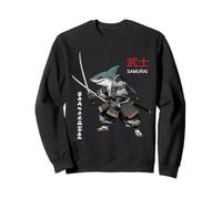 Samurai Shark Vintage Art Japonais Ninja Warrior Anime Style Sweatshirt