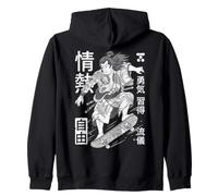 Samurai Skater Skateboard Passion Freedom Sweat à Capuche
