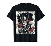 Samurai Skull Dark Fantasy Warrior Gothic Anime Horror Art T-Shirt