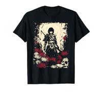 Samurai Skull Dark Japanese Warrior Gothic Anime Horror Art T-Shirt