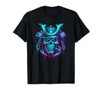 Samurai Skull Warrior Cigare - Cool Vaporwave Retro 90s Y2K T-Shirt